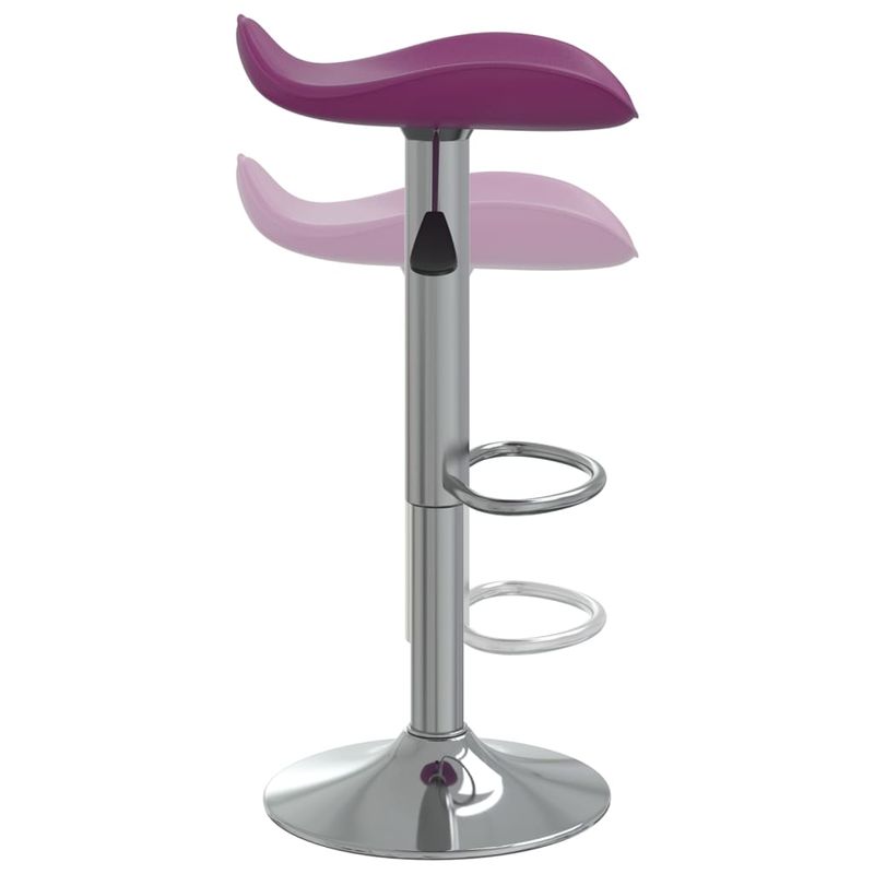 Casa si Gradina - Mobilier - Scaune si fotolii - Scaune - Scaune de bar, 2 buc., violet, otel cromat si piele ecologica - Infinity.ro
