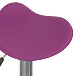 Casa si Gradina - Mobilier - Scaune si fotolii - Scaune - Scaune de bar, 2 buc., violet, otel cromat si piele ecologica - Infinity.ro