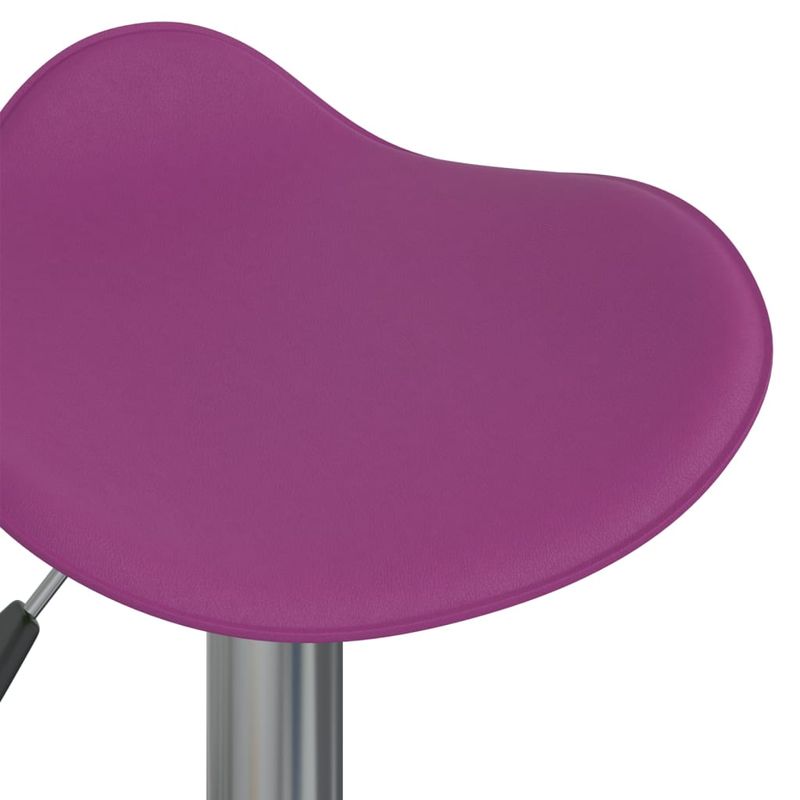 Casa si Gradina - Mobilier - Scaune si fotolii - Scaune - Scaune de bar, 2 buc., violet, otel cromat si piele ecologica - Infinity.ro