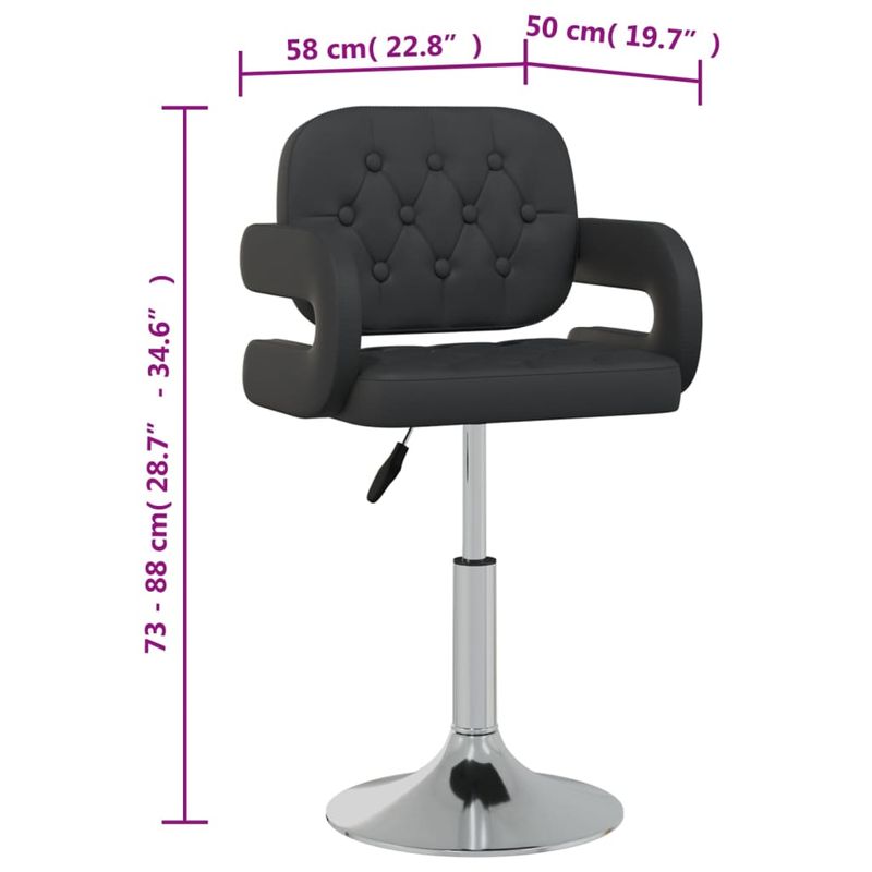 Casa si Gradina - Mobilier - Scaune si fotolii - Scaune - Scaun de bucatarie pivotant, negru, piele ecologica - Infinity.ro