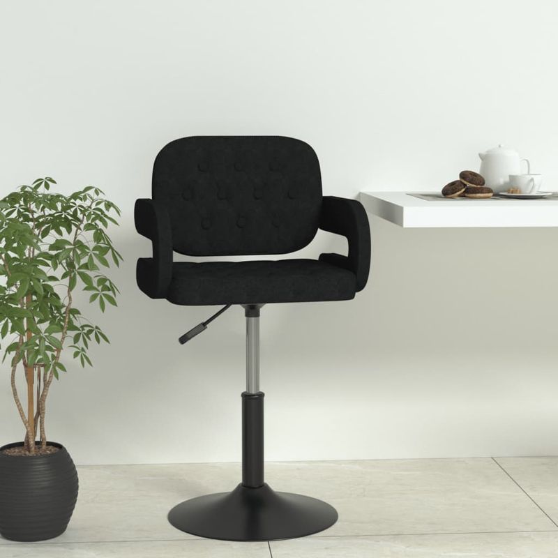 Casa si Gradina - Mobilier - Scaune si fotolii - Scaune - Scaun de bucatarie pivotant, negru, material textil - Infinity.ro