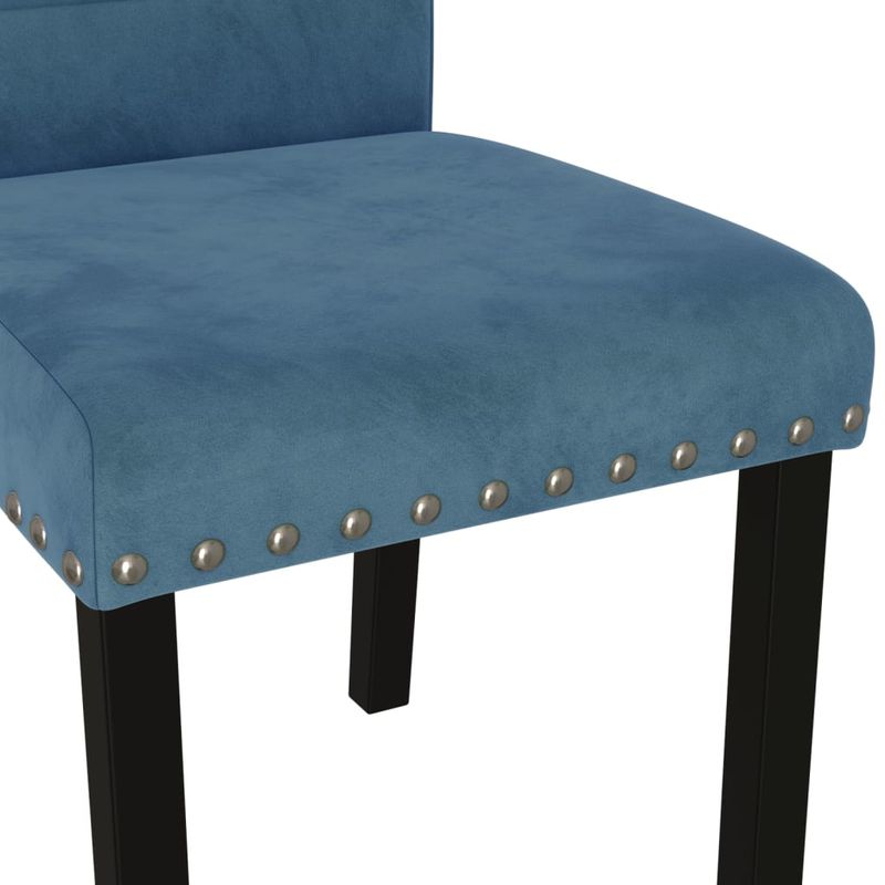 Casa si Gradina - Mobilier - Scaune si fotolii - Scaune - Scaune de bucatarie, 4 buc., albastru, catifea - Infinity.ro