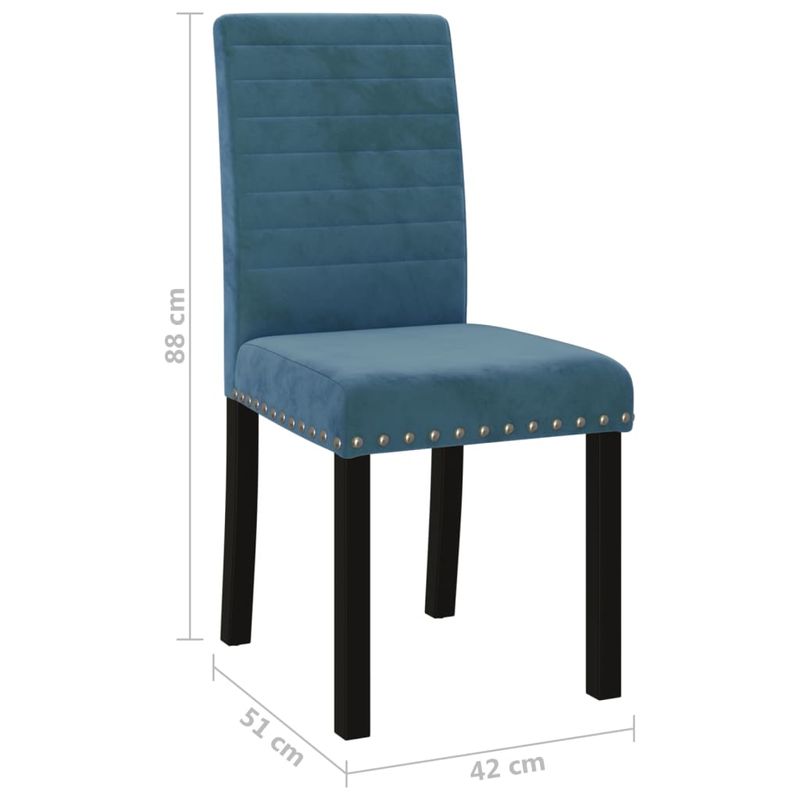 Casa si Gradina - Mobilier - Scaune si fotolii - Scaune - Scaune de bucatarie, 4 buc., albastru, catifea - Infinity.ro