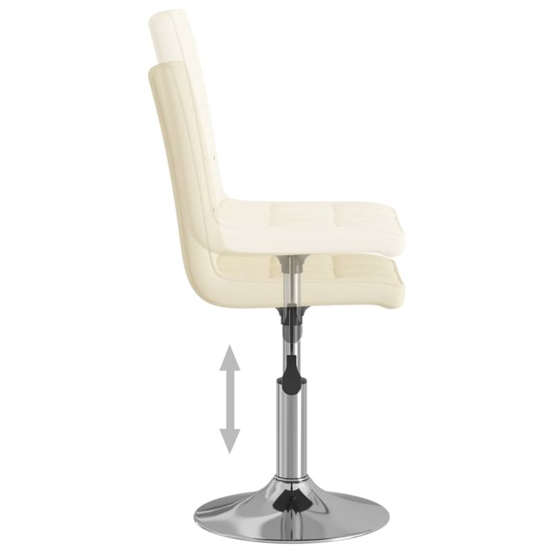 Casa si Gradina - Mobilier - Scaune si fotolii - Scaune - Scaun de bucatarie pivotant, crem, material textil - Infinity.ro