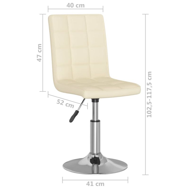 Casa si Gradina - Mobilier - Scaune si fotolii - Scaune - Scaun de bucatarie pivotant, crem, material textil - Infinity.ro