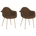 Casa si Gradina - Mobilier - Scaune si fotolii - Scaune - Scaune de masa, 2 buc., maro inchis, material textil - Infinity.ro