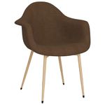Casa si Gradina - Mobilier - Scaune si fotolii - Scaune - Scaune de masa, 2 buc., maro inchis, material textil - Infinity.ro