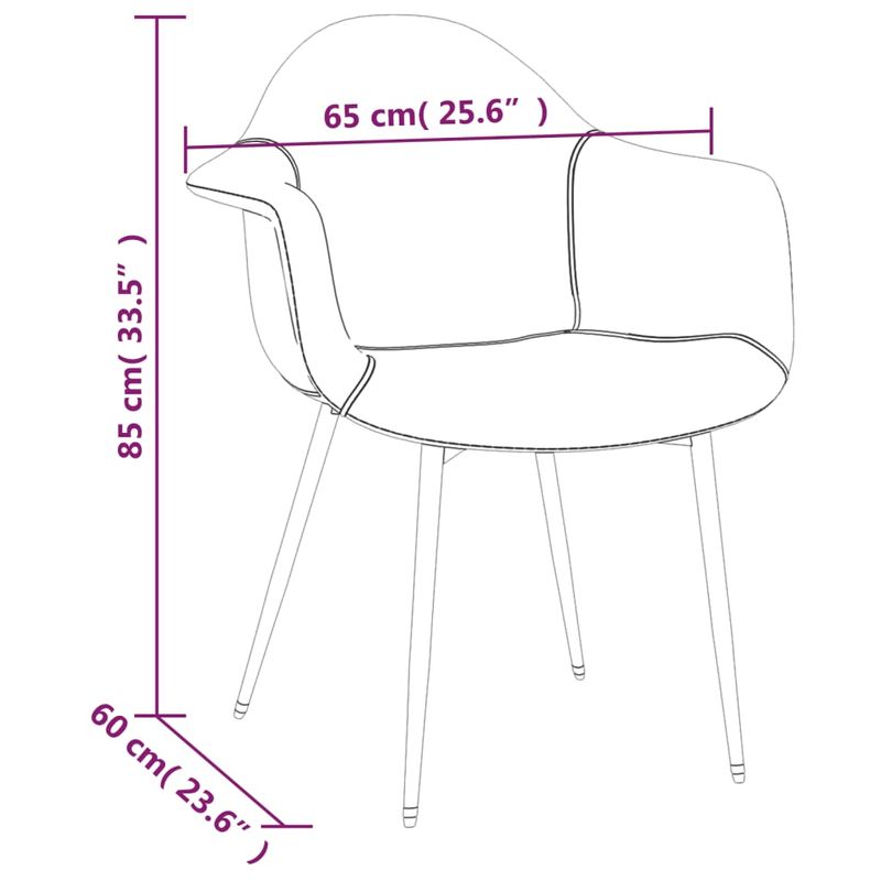 Casa si Gradina - Mobilier - Scaune si fotolii - Scaune - Scaune de masa, 2 buc., maro inchis, material textil - Infinity.ro