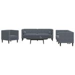 Casa si Gradina - Mobilier - Canapele si coltare - Canapele - Set de canapea 3 pcs Gri inchis Catifea - Infinity.ro