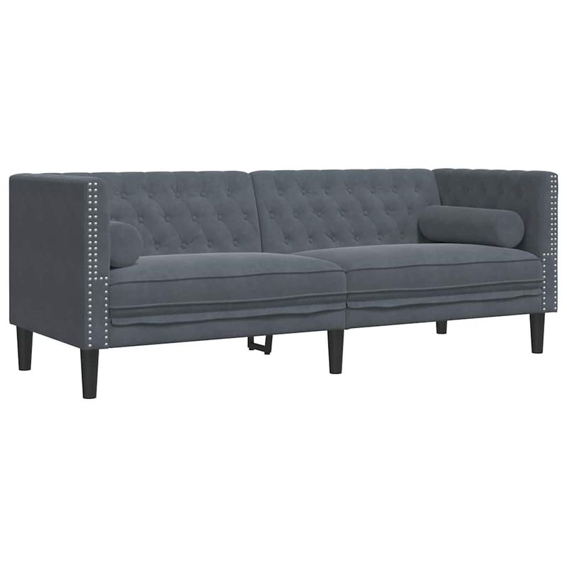Casa si Gradina - Mobilier - Canapele si coltare - Canapele - Set de canapea 3 pcs Gri inchis Catifea - Infinity.ro
