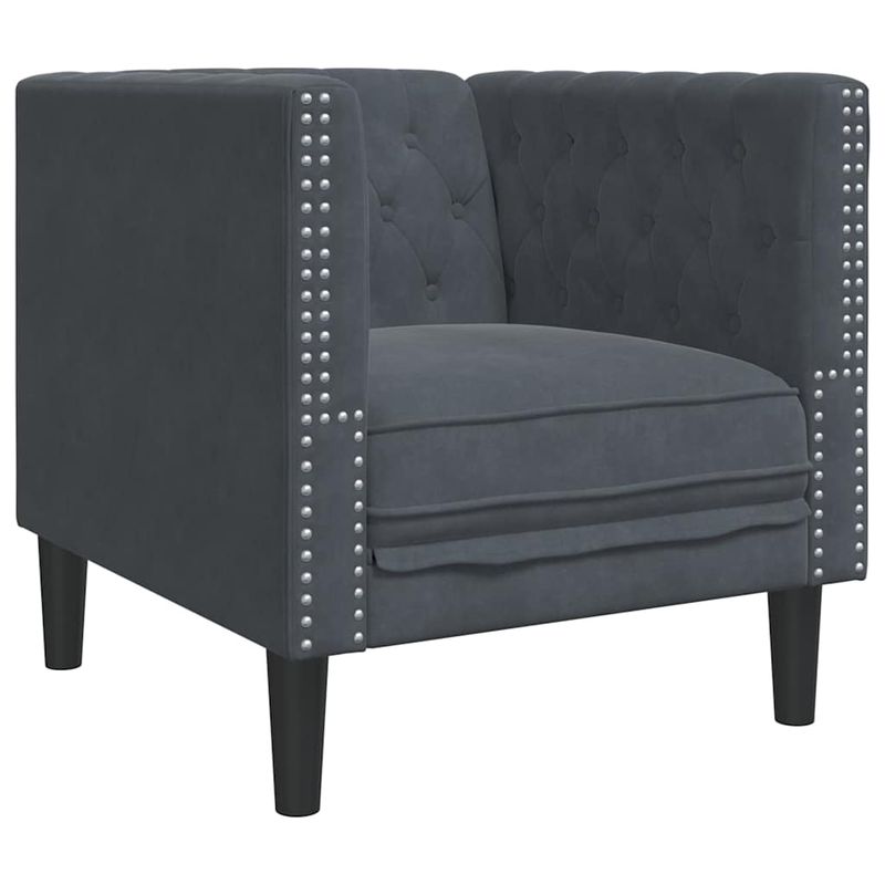 Casa si Gradina - Mobilier - Canapele si coltare - Canapele - Set de canapea 3 pcs Gri inchis Catifea - Infinity.ro