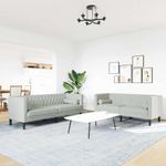 Casa si Gradina - Mobilier - Canapele si coltare - Canapele - Set de canapea 2 pcs Gri deschis Catifea - Infinity.ro