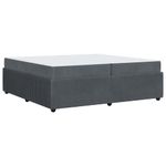 Casa si Gradina - Mobilier - Paturi si accesorii - Paturi - Cadru de pat cu saltea Gri inchis 200 x 200 cm Catifea - Infinity.ro