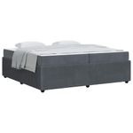 Casa si Gradina - Mobilier - Paturi si accesorii - Paturi - Cadru de pat cu saltea Gri inchis 200 x 200 cm Catifea - Infinity.ro