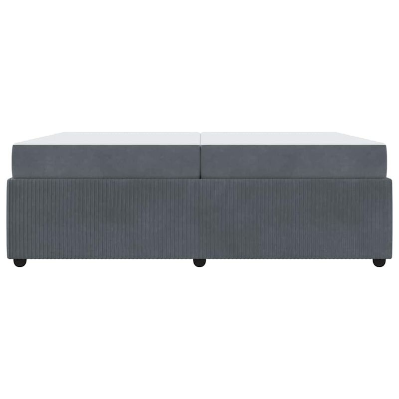 Casa si Gradina - Mobilier - Paturi si accesorii - Paturi - Cadru de pat cu saltea Gri inchis 200 x 200 cm Catifea - Infinity.ro