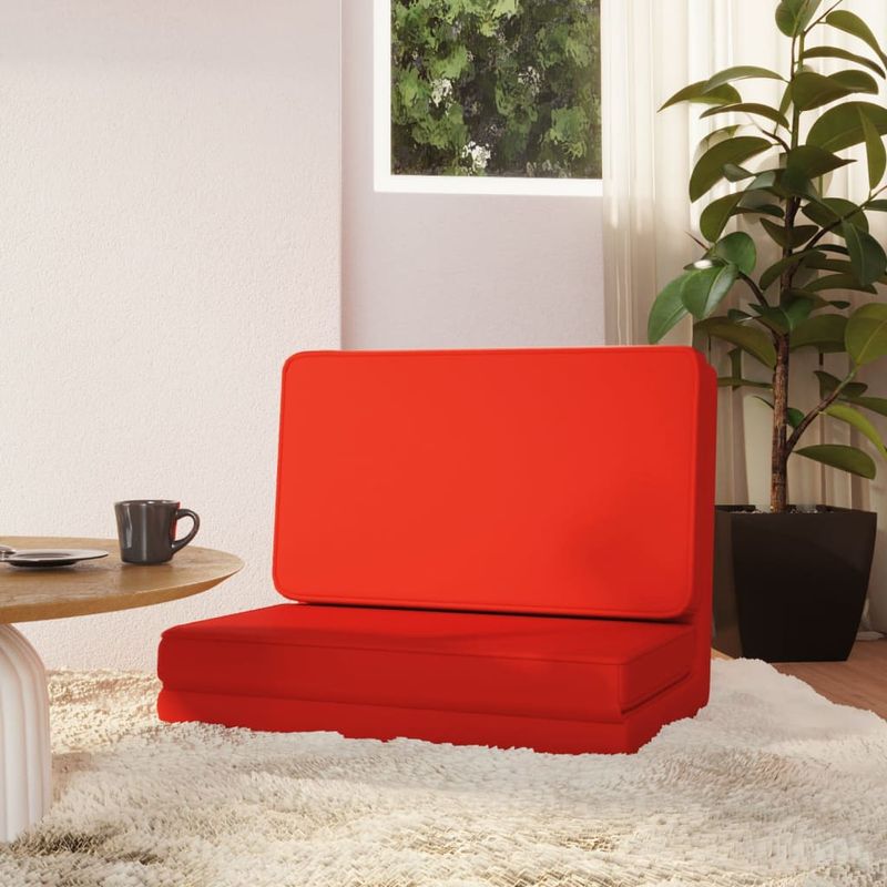 Casa si Gradina - Mobilier - Scaune si fotolii - Scaune - Scaun de podea pliabil, rosu, piele ecologica - Infinity.ro