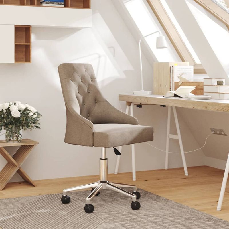Casa si Gradina - Mobilier - Scaune si fotolii - Scaune - Scaun de birou pivotant, gri taupe, material textil - Infinity.ro