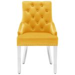 Casa si Gradina - Mobilier - Scaune si fotolii - Scaune - Scaune de bucatarie, 2 buc., galben, catifea - Infinity.ro