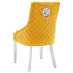 Casa si Gradina - Mobilier - Scaune si fotolii - Scaune - Scaune de bucatarie, 2 buc., galben, catifea - Infinity.ro