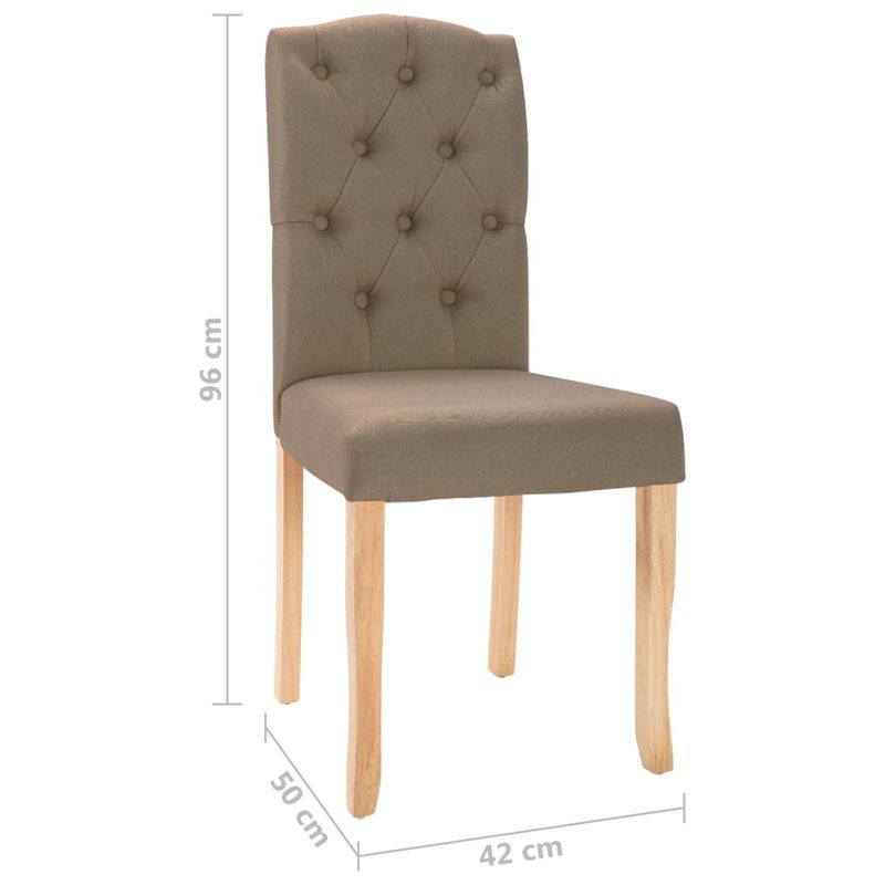 Casa si Gradina - Mobilier - Scaune si fotolii - Scaune - Scaune de bucatarie, 4 buc., gri taupe, material textil - Infinity.ro