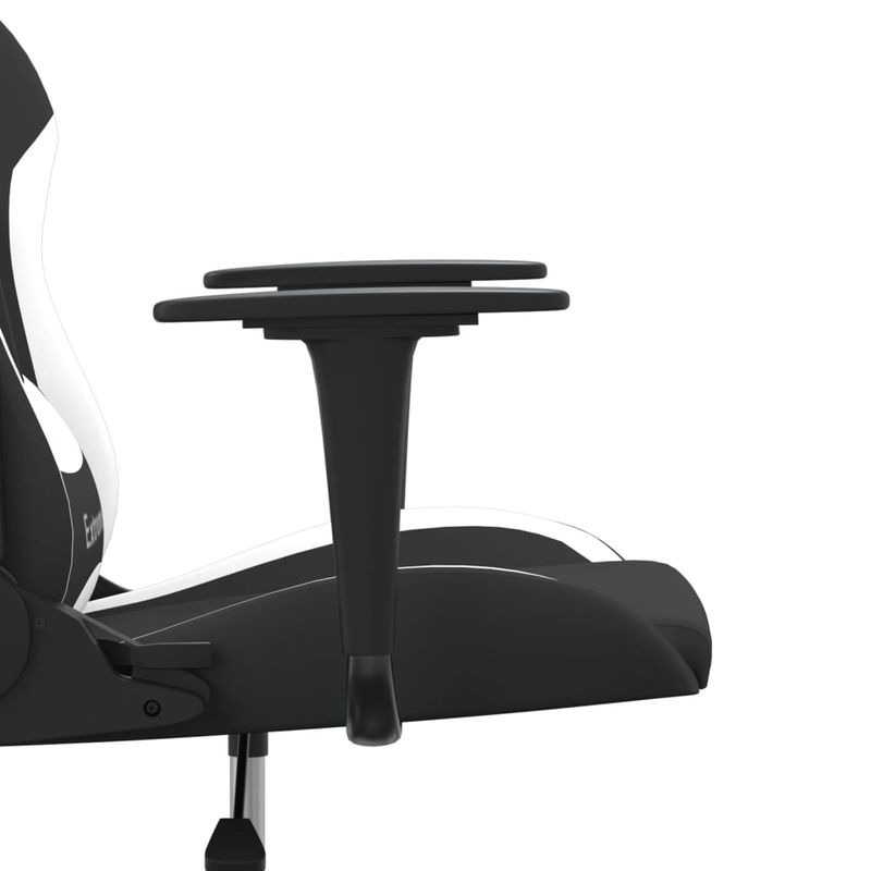 PC, gaming si accesorii - Gaming - Accesorii gaming - Scaune gaming - Scaun de gaming cu masaj, negru si alb, material textil - Infinity.ro