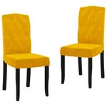 Casa si Gradina - Mobilier - Scaune si fotolii - Scaune - Scaune de bucatarie, 2 buc., galben, catifea - Infinity.ro