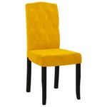 Casa si Gradina - Mobilier - Scaune si fotolii - Scaune - Scaune de bucatarie, 2 buc., galben, catifea - Infinity.ro
