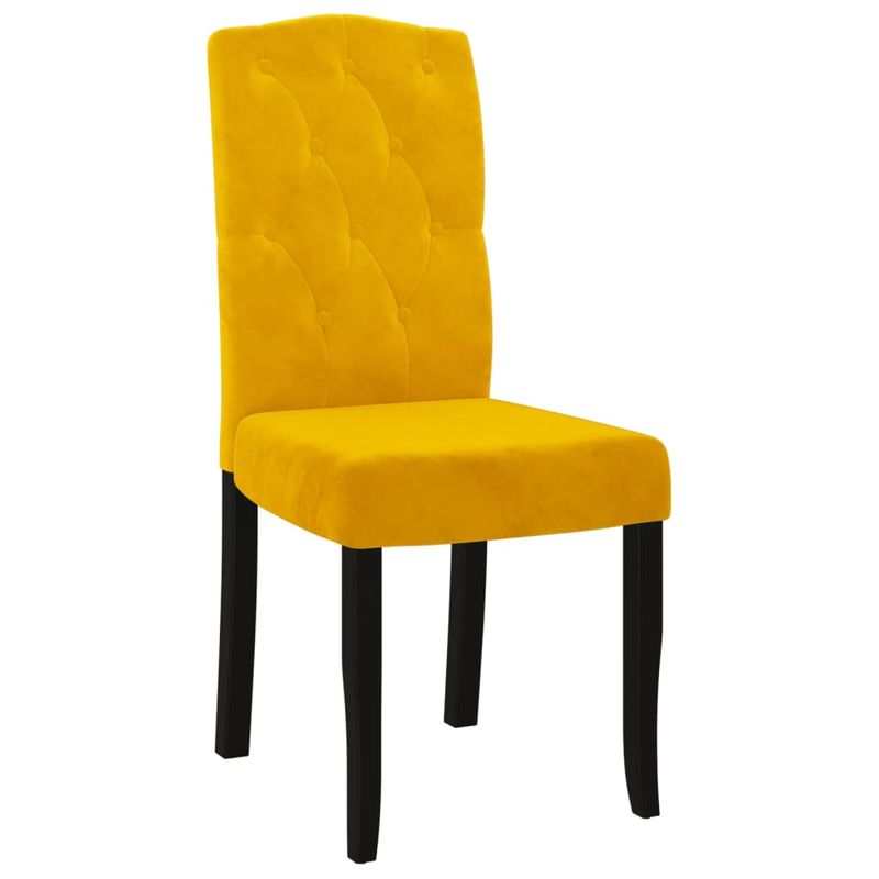 Casa si Gradina - Mobilier - Scaune si fotolii - Scaune - Scaune de bucatarie, 2 buc., galben, catifea - Infinity.ro