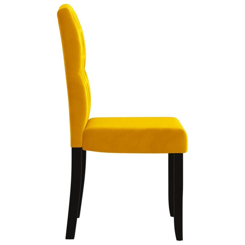 Casa si Gradina - Mobilier - Scaune si fotolii - Scaune - Scaune de bucatarie, 2 buc., galben, catifea - Infinity.ro