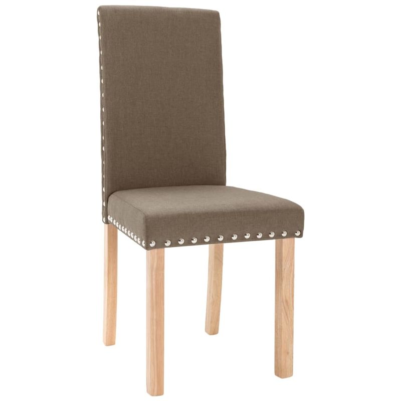 Casa si Gradina - Mobilier - Scaune si fotolii - Scaune - Scaune de bucatarie, 4 buc., gri taupe, material textil - Infinity.ro