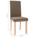 Casa si Gradina - Mobilier - Scaune si fotolii - Scaune - Scaune de bucatarie, 4 buc., gri taupe, material textil - Infinity.ro