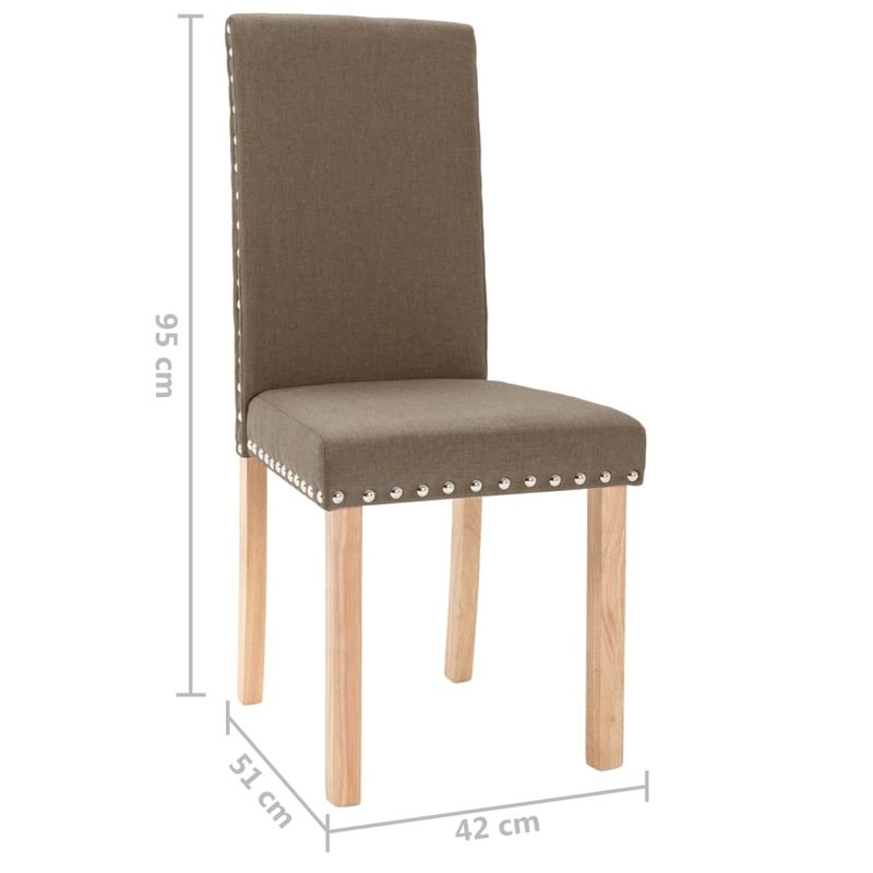 Casa si Gradina - Mobilier - Scaune si fotolii - Scaune - Scaune de bucatarie, 4 buc., gri taupe, material textil - Infinity.ro