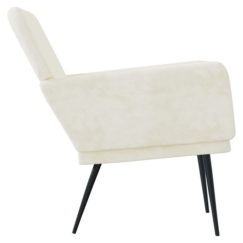 Casa si Gradina - Mobilier - Scaune si fotolii - Fotolii - Fotoliu, crem, 62x79x79 cm, catifea - Infinity.ro