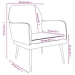 Casa si Gradina - Mobilier - Scaune si fotolii - Fotolii - Fotoliu, crem, 62x79x79 cm, catifea - Infinity.ro