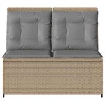 Casa si Gradina - Gradina si terasa - Mobilier exterior - Bancute de gradina - Banca de gradina cu perna Bej Rattan poli - Infinity.ro