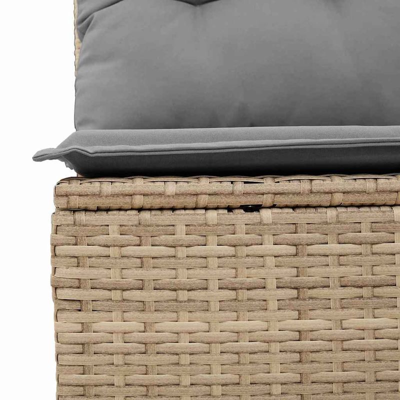 Casa si Gradina - Gradina si terasa - Mobilier exterior - Bancute de gradina - Banca de gradina cu perna Bej Rattan poli - Infinity.ro