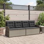 Casa si Gradina - Gradina si terasa - Mobilier exterior - Bancute de gradina - Banca de gradina cu perna Gri Rattan poli - Infinity.ro