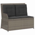 Casa si Gradina - Gradina si terasa - Mobilier exterior - Bancute de gradina - Banca de gradina cu perna Gri Rattan poli - Infinity.ro