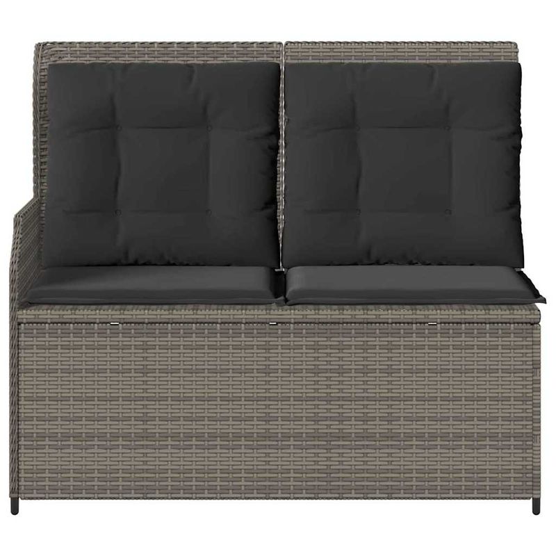 Casa si Gradina - Gradina si terasa - Mobilier exterior - Bancute de gradina - Banca de gradina cu perna Gri Rattan poli - Infinity.ro