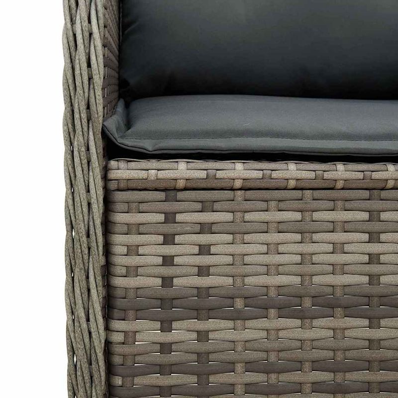 Casa si Gradina - Gradina si terasa - Mobilier exterior - Bancute de gradina - Banca de gradina cu perna Gri Rattan poli - Infinity.ro