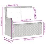 Casa si Gradina - Gradina si terasa - Mobilier exterior - Bancute de gradina - Banca de gradina cu perna Gri Rattan poli - Infinity.ro