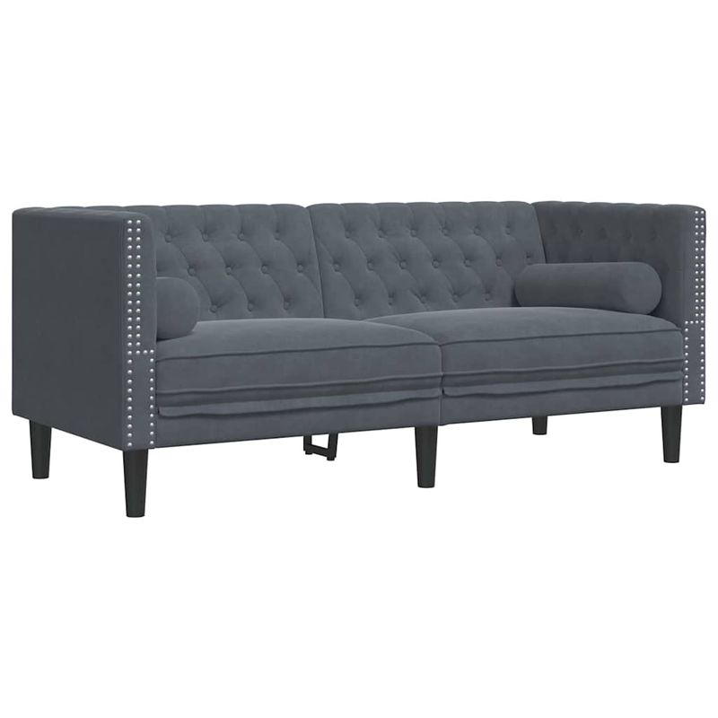 Casa si Gradina - Mobilier - Canapele si coltare - Canapele - Set de canapea 2 pcs Gri inchis Catifea - Infinity.ro