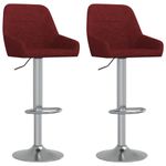 Casa si Gradina - Mobilier - Scaune si fotolii - Scaune - Scaune de bar, 2 buc., rosu vin, material textil - Infinity.ro