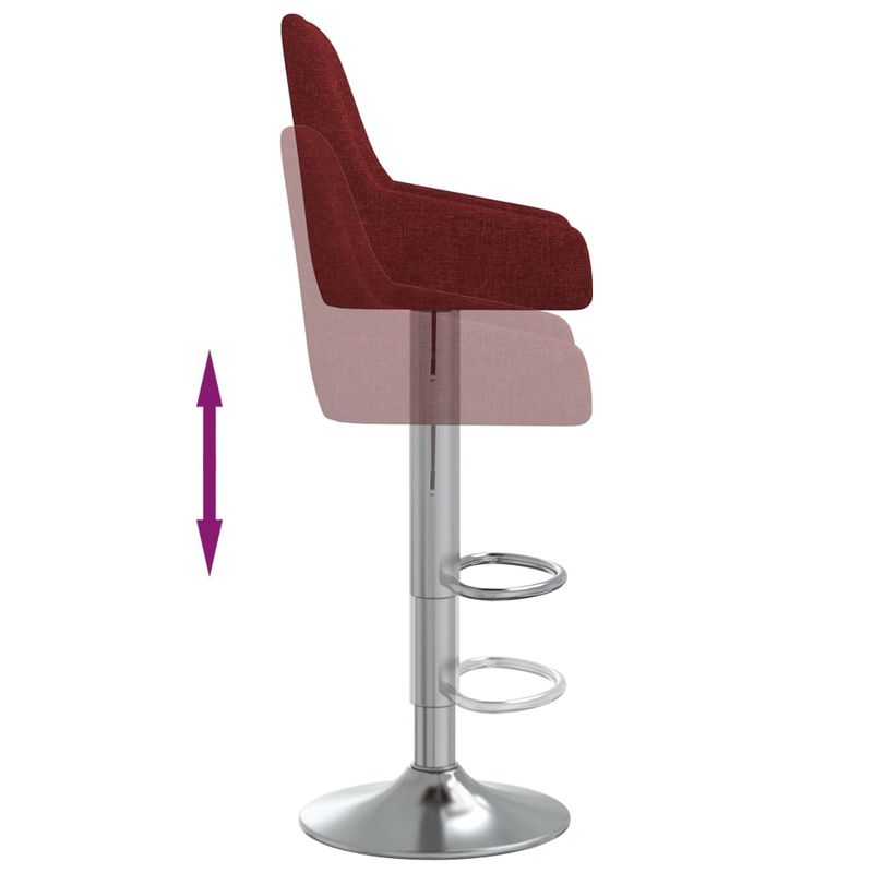 Casa si Gradina - Mobilier - Scaune si fotolii - Scaune - Scaune de bar, 2 buc., rosu vin, material textil - Infinity.ro