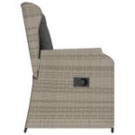 Casa si Gradina - Gradina si terasa - Mobilier exterior - Bancute de gradina - Banca de gradina cu perna 2 pcs Gri deschis Rattan poli - Infinity.ro