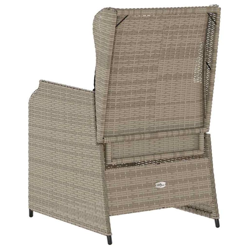 Casa si Gradina - Gradina si terasa - Mobilier exterior - Bancute de gradina - Banca de gradina cu perna 2 pcs Gri deschis Rattan poli - Infinity.ro