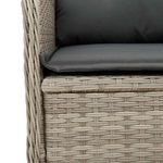 Casa si Gradina - Gradina si terasa - Mobilier exterior - Bancute de gradina - Banca de gradina cu perna 2 pcs Gri deschis Rattan poli - Infinity.ro