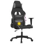 PC, gaming si accesorii - Gaming - Accesorii gaming - Scaune gaming - Scaun de jocuri cu masaj, negru si gri deschis, textil - Infinity.ro