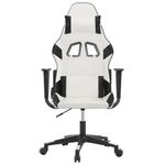 PC, gaming si accesorii - Gaming - Accesorii gaming - Scaune gaming - Scaun de gaming de masaj, alb si negru, piele ecologica - Infinity.ro