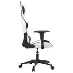 PC, gaming si accesorii - Gaming - Accesorii gaming - Scaune gaming - Scaun de gaming de masaj, alb si negru, piele ecologica - Infinity.ro